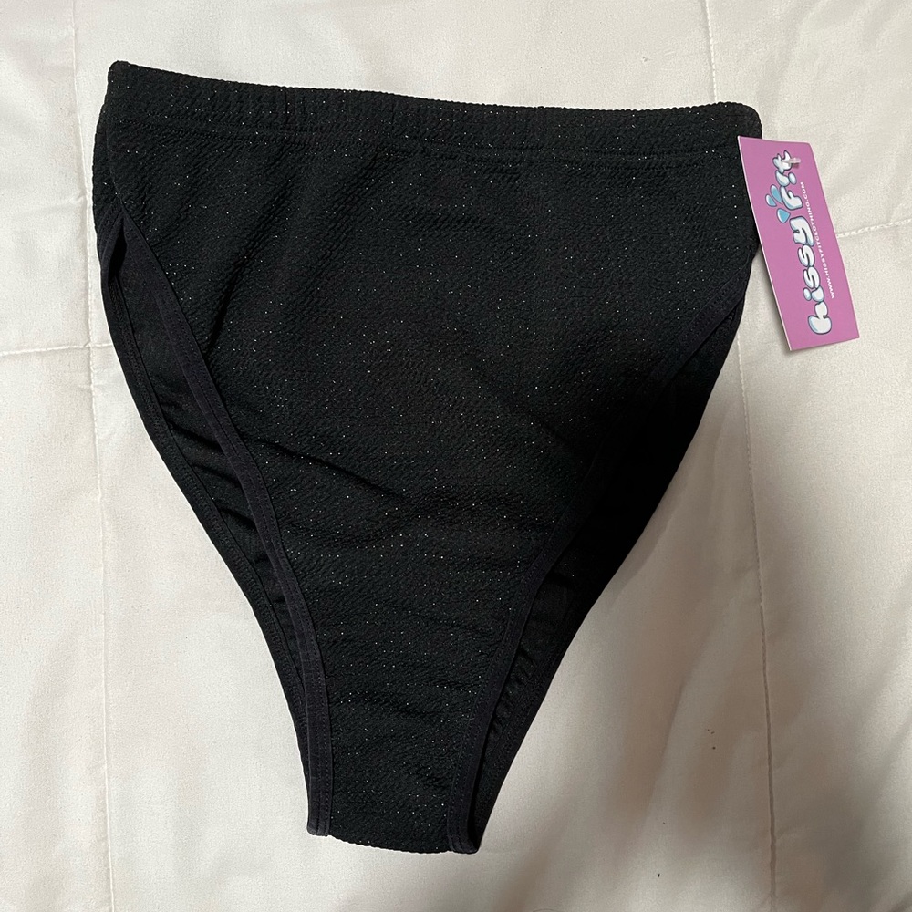 Hissyfit spakly highwaisted high leg bottoms.